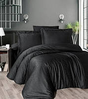 Постельное белье Jacquard Satin Vivien Black, Евро, 200х220, 240х260, 50х70-2шт и 70х70-2шт