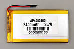 Акумулятор літій-полімерний 2400mAh 3.7v 4050100