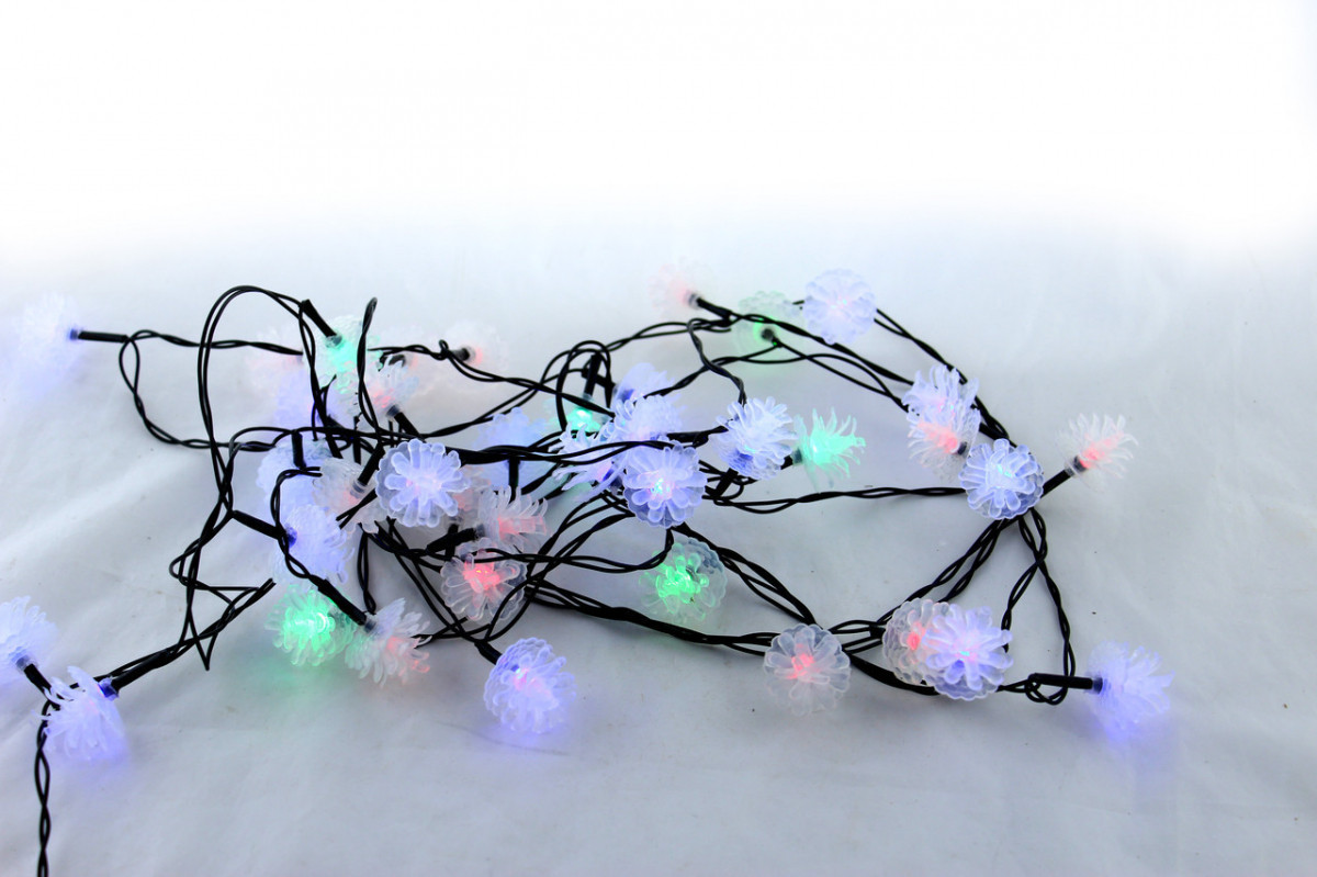 Светодиодная LED Гирлянда Xmas 40P T2 Шишка (цветные Диоды) (ПРОДАЖА ...