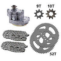 Редуктор 5:1 с цепями и звездами (150:1 понижение) набор для окучивателя