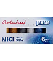 Набір ниток для джинсу Jeans, Talia 30/70м і Nokton 80C/150м, 6 кольорів