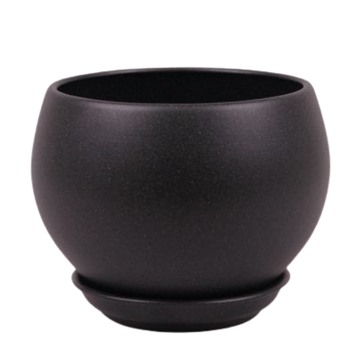 Горщик керамічний Шар крихти чорний 8 л., фото 1