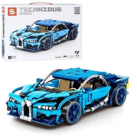 Конструктор блоковий дитячий Technique 8156 Bugatti спортивна машина (469 деталей у комплекті), фото 1