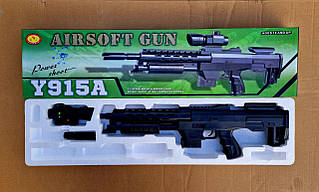 Дитячий іграшковий автомат M4 модель 915 A (лазерний приціл, (стріляє пластиковими кульками 6 мм)