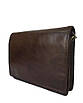 Сумка з натуральної шкіри чоловіча горизонтальна стильна молодіжна для роботи коричнева Катана, фото 6
