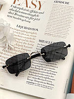 Стильные элегантные прямоугольные женские солнцезащитные очки, Черные