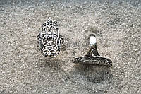 Кольцо рука Фатимы . рука Мирьям. Хамса . серебро размер 18 талисман