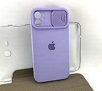 Чехол на iPhone 11 накладка бампер SLIDER Silicone Case Full силиконовый сиреневый