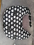 Подушка-столик для годування дитини з фіксатором Бязь/Крапки Лежбока Україна, фото 2