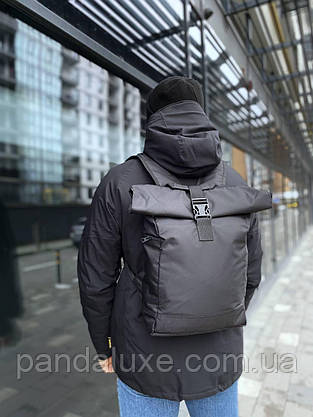 Рюкзак RollTop ролл чорний міський спортивний туристичний, фото 2