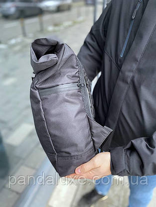 Рюкзак RollTop ролл чорний міський спортивний туристичний, фото 4