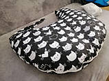Подушка-столик для годування дитини з фіксатором Бязь/Крапки Лежбока Україна, фото 5
