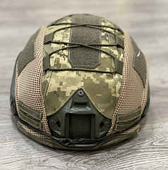Тактичний захисний кавер (чохол) на шолом каску Fast (Піксель)