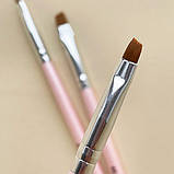 Пензель для гелю та френча скошена Nails Molekula No6, фото 6