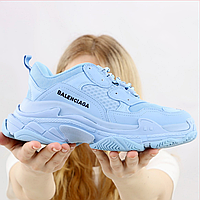 Кроссовки женские Balenciaga Triple-S blue / Баленсиага Трипл С голубые