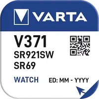 Батарейка Varta V371 Silver Oxide (SR920SW), 1.55V, 1шт