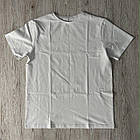 Чоловіча футболка біла базова однотонна бавовняна без принтів веснянка літня осінка, фото 4