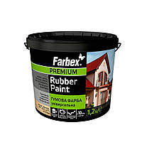 Краска резиновая черная 1,2 кг Farbex