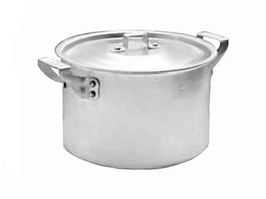 Каструля алюмінієва циліндрична 15л мет. кришк ТМ INTEROS FG