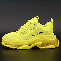 Кроссовки женские Balenciaga Triple-S Clear Sole yellow / Баленсиага Трипл С клир соул желтые