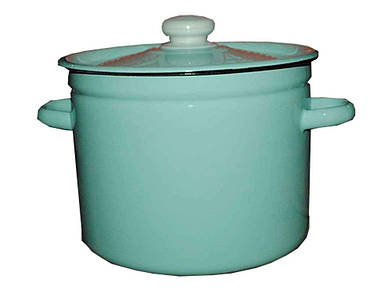Каструля емальована 5,5л/4 циліндрична Бірюзова (I1617/4) ТМ IDILIA FG