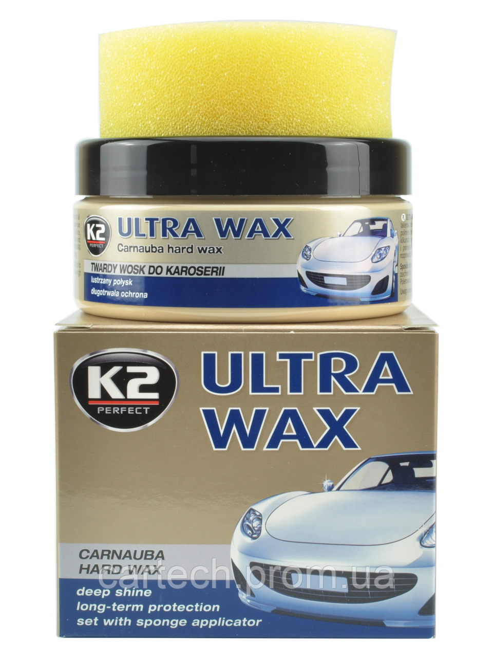 Поліроль воскова K2 Ultra Wax 250 мл із губкою. - (K073)