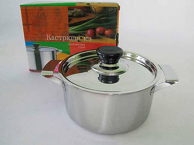 Каструлі з неірж.сталі 1-3,5 літра