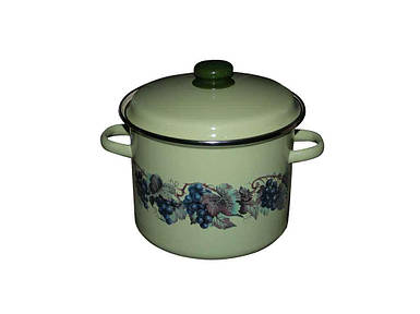 Каструля емальована 5,5л/2 циліндрична Виноградна лоза (цитронова) I3117/4 ТМ IDILIA FG