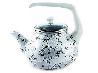 Чайник нержавіюча сталь емаль 2,2 л бак ручка Мереживо (Т)1279 00072671 ТМ INTEROS FG