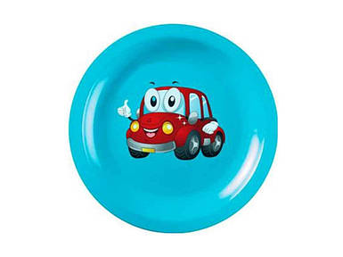 Тарілка мілка кругла (180*25мм) з декором асорті ТМ ПОЛІМЕРБИТ FG