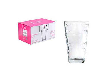 Набір склянок для коктейлю Келебек V-325мл, h-13см (под.уп.) 6шт ТМ LAV FG