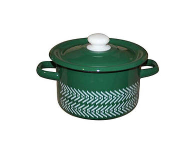 Каструля емальована 5,5л/4 циліндрична BOHO (смарагдова) (I1617/4) ТМ IDILIA FG