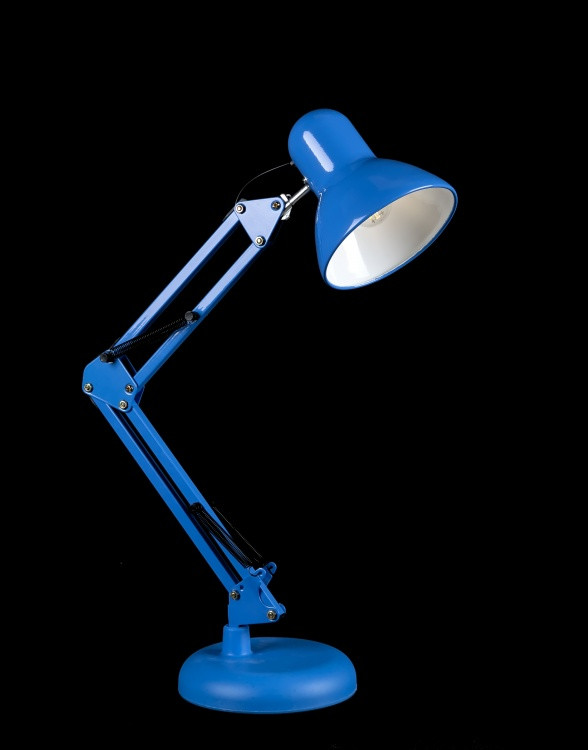 Лампа настільна офісна для манікюру затискачем Синя лампа на струбцині та на підставці, лампа для школяра NSM-800A