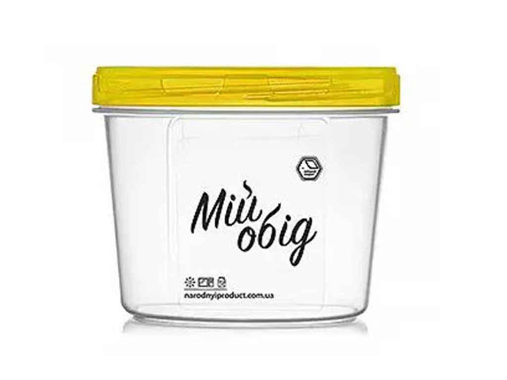 Контейнер пластиковий з кришкою 0,3 л (круглій) (67ж) ТМ НАРОДНІЙ ПРОДУКТ FG