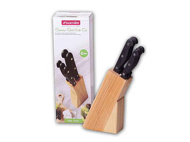 Набір ножів 5ножів на деревяній підставці 5121 ТМ KAMILLE FG