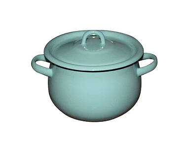 Каструля емальована 4,75л/4 грушоподібна Бірюзова (I17151/4) ТМ IDILIA FG