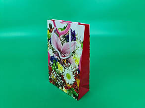 Паперовий пакет подарунковий Середній 17/26/8 (артSV-235) (12 шт.)