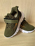 Кросівки JongGolf 10172-дитячі стильні для хлопчика, на липучці, колір хакі, розміри 28,29 Якість!, фото 4