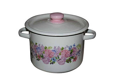 Каструля емальована 9л /2 циліндрична Анабель (біла) I1621/2 ТМ IDILIA