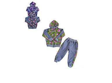 Спортивний костюм Квіти для дівчинки 38р. арт.03438 ТМ ГРИБИНЮК