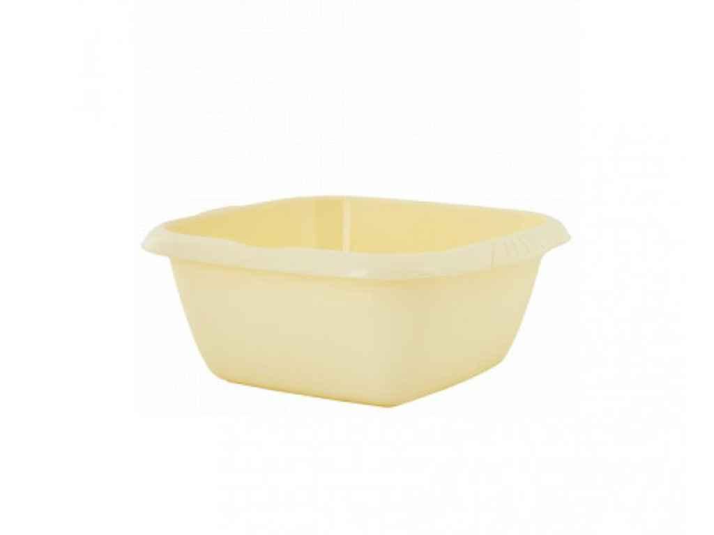 Таз квадратний EURO, 9л 121046 жовтий ТМ АЛЕАНА FG