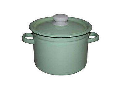 Каструля емальована 5,5л/4 циліндрична М’ятна прохолода (I1617/4) ТМ IDILIA FG