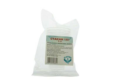 Склянка 180 мл (200) (6 шт. арт.23853 ТМ PLASTIMIR FG