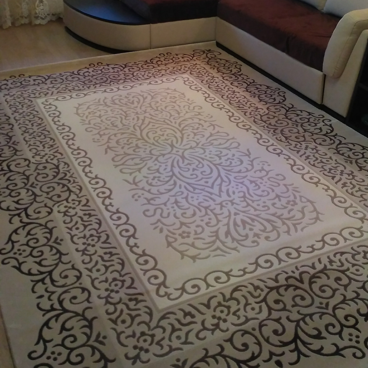 Акриловий килим 3102 кремовий прямокутний