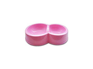 Миска пластмасова для тварин подвійна №3 350мл550мл арт.203 ТМ WESNA FG