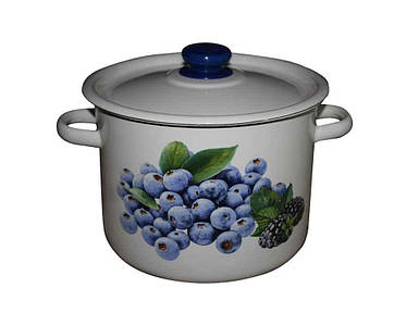 Каструля емальована 5,5л/2 циліндрична Лохина молочна (І1617/2) ТМ IDILIA FG