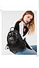Жіночий рюкзак чорний  прогулягковий з брелком, фото 5