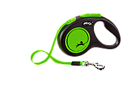 Поводок-рулетка Flexi Neon S Лента 5 м 15 кг Зеленый