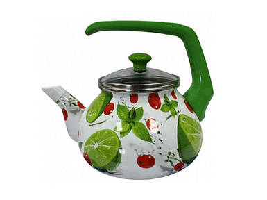 Чайник емальований для газової плити 2,2л Мохіто бакелітова ручка 3033 (Т) 74017 ТМ INTEROS FG