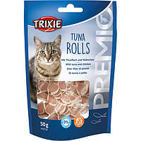 Лакомство для кошек Trixie PREMIO Tuna Rolls 50 г&nbsp; с курицей и рыбой вкусняшки для котов